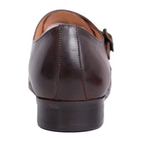 Thumbnail for Carrucci SHOES Mens Carrucci Brown Suede Cap Toe Oxford Leather Monk Strap Dress Shoes