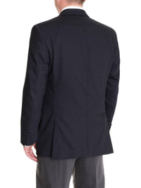 Thumbnail for Calvin Klein Mens Slim Fit Solid Navy Blue Two Button Wool Blazer Sportcoat - The Suit Depot