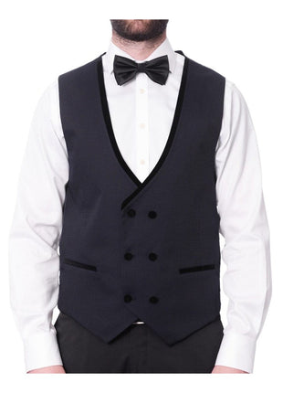 Cemden Sale Suits Cemden Men's Navy Blue 3 Piece 1-button Slim Fit Tuxedo Suit