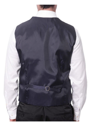 Cemden Sale Suits Cemden Men's Navy Blue 3 Piece 1-button Slim Fit Tuxedo Suit