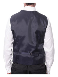 Thumbnail for Cemden Sale Suits Cemden Men's Navy Blue 3 Piece 1-button Slim Fit Tuxedo Suit