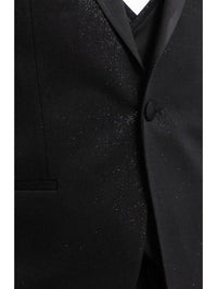 Thumbnail for Cemden Sale Suits Cemden Slim Fit Black Sparkled One Button Three Piece Tuxedo Suit
