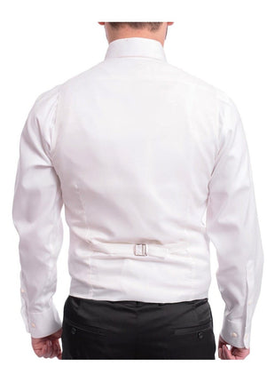 Cemden Sale Suits Cemden Slim Fit Textured White One Button Three Piece Tuxedo Suit