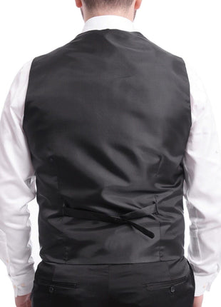 Cemden THREE PIECE SUITS Cemden Extra Slim Fit Burgundy With Black Diamond Check Three Piece Tuxedo