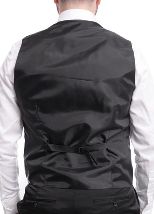 Cemden THREE PIECE SUITS Cemden Extra Slim Fit Gray With Black Diamond Check Three Piece Tuxedo