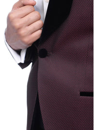 Thumbnail for Cemden TUXEDOS Cemden Slim Fit Geometric Diamond Sheen Satin Tuxedo Suit With Shawl Lapels
