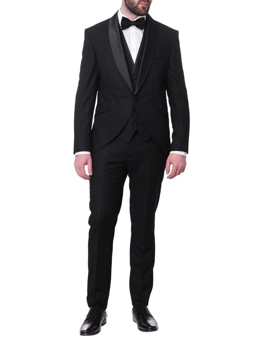 Shop Cemden Black Man Made Material Tuxedo The Suit Depot