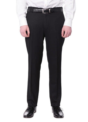 Cemden TWO PIECE SUITS Cemden Mens Slim Fit Solid Black 1-button 3-piece Tuxedo Suit With Shimmer Lapel