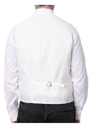 Cemden TWO PIECE SUITS Cemden Mens Slim Fit Solid White 1-button 3 Piece Tuxedo Suit With Peak Lapels