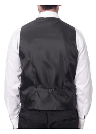 Cemden TWO PIECE SUITS Cemden Mens Solid Blue Shimmer 3 Piece One Button Tuxedo Suit