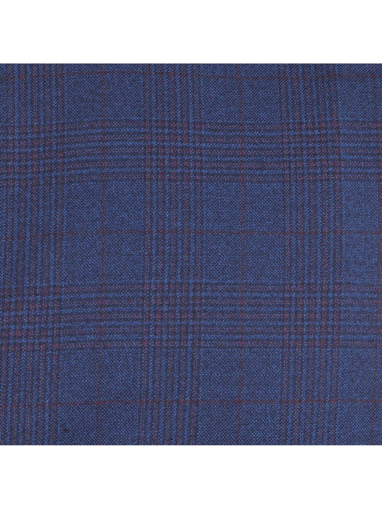 Centrion SUITS Centrion Mens Blue Plaid Regular Fit 100% Wool 2 Button Suit