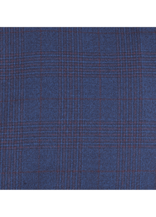 Centrion SUITS Centrion Mens Blue Plaid Slim Fit 100% Wool 2 Button Suit