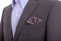Thumbnail for Cesare Attolini Pocket Squares Cesare Attolini Pink & Blue Paisley Pocket Square Handmade In Italy