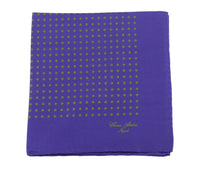 Thumbnail for Cesare Attolini Pocket Squares Cesare Attolini Purple With Green Polka Dot Silk Pocket Square