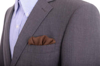 Thumbnail for Cesare Attolini Pocket Squares Cesare Attolini Solid Brown Cashmere Pocket Square Handmade In Italy