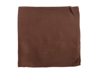 Thumbnail for Cesare Attolini Pocket Squares Cesare Attolini Solid Brown Cashmere Pocket Square Handmade In Italy