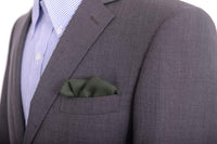 Thumbnail for Cesare Attolini Pocket Squares Cesare Attolini Solid Dark Green Cashmere Pocket Square Handmade In Italy
