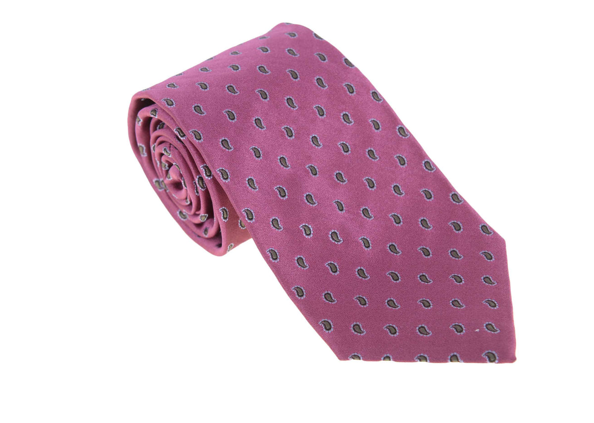 Cesare Attolini Ties For Amazon Cesare Attolini Napoli Mens Pink Green Paisley Motif Handmade Silk Necktie