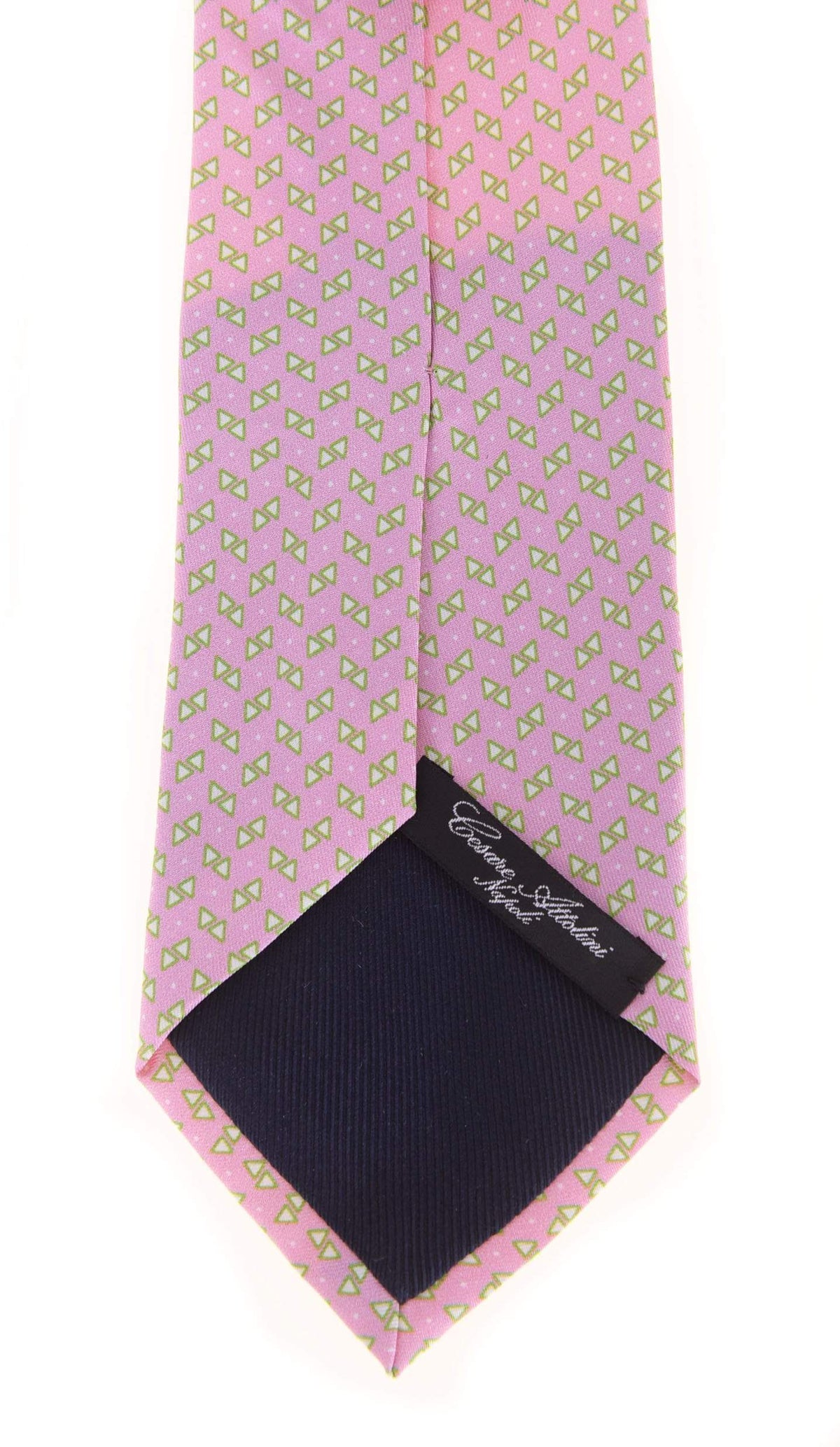 Cesare Attolini Ties For Amazon Cesare Attolini Napoli Pink With Green Triangle Pattern Handmade Silk Necktie