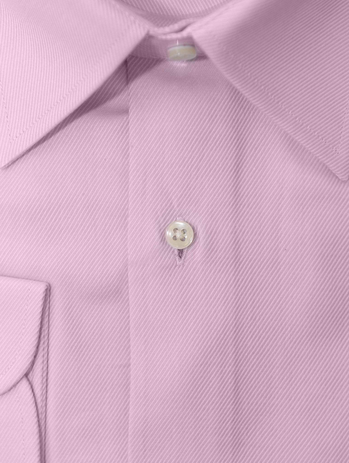 Chams SHIRTS Chams Classic Fit Light Purple Twill Fine Combed Cotton Dress Shirt