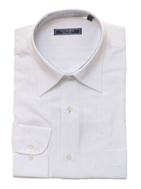 Thumbnail for Chams SHIRTS Chams Classic Fit White Tonal Striped Fine Combed Cotton Dress Shirt