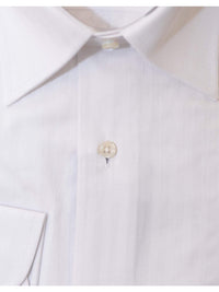 Thumbnail for Chams SHIRTS Chams Classic Fit White Tonal Striped Fine Combed Cotton Dress Shirt