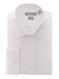 Thumbnail for Christopher Lena Bestselling Items 15 1/2 32/33 Mens Classic Fit White 2 Ply Cotton Wrinkle Free French Cuff Dress Shirt