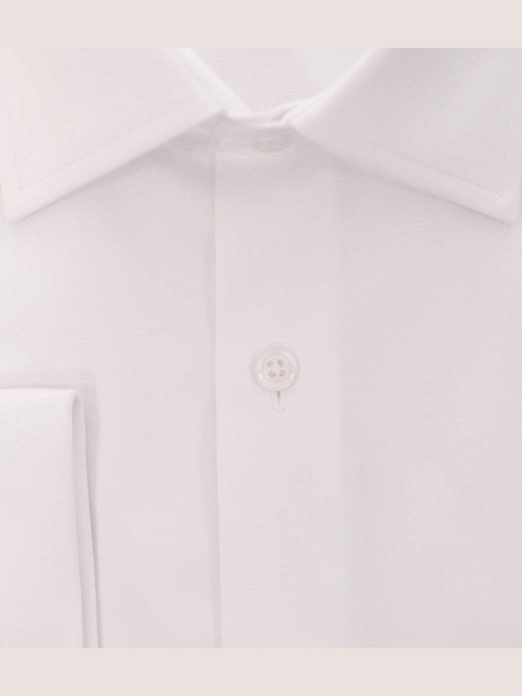 Christopher Lena Bestselling Items Mens Classic Fit White 2 Ply Cotton Wrinkle Free French Cuff Dress Shirt