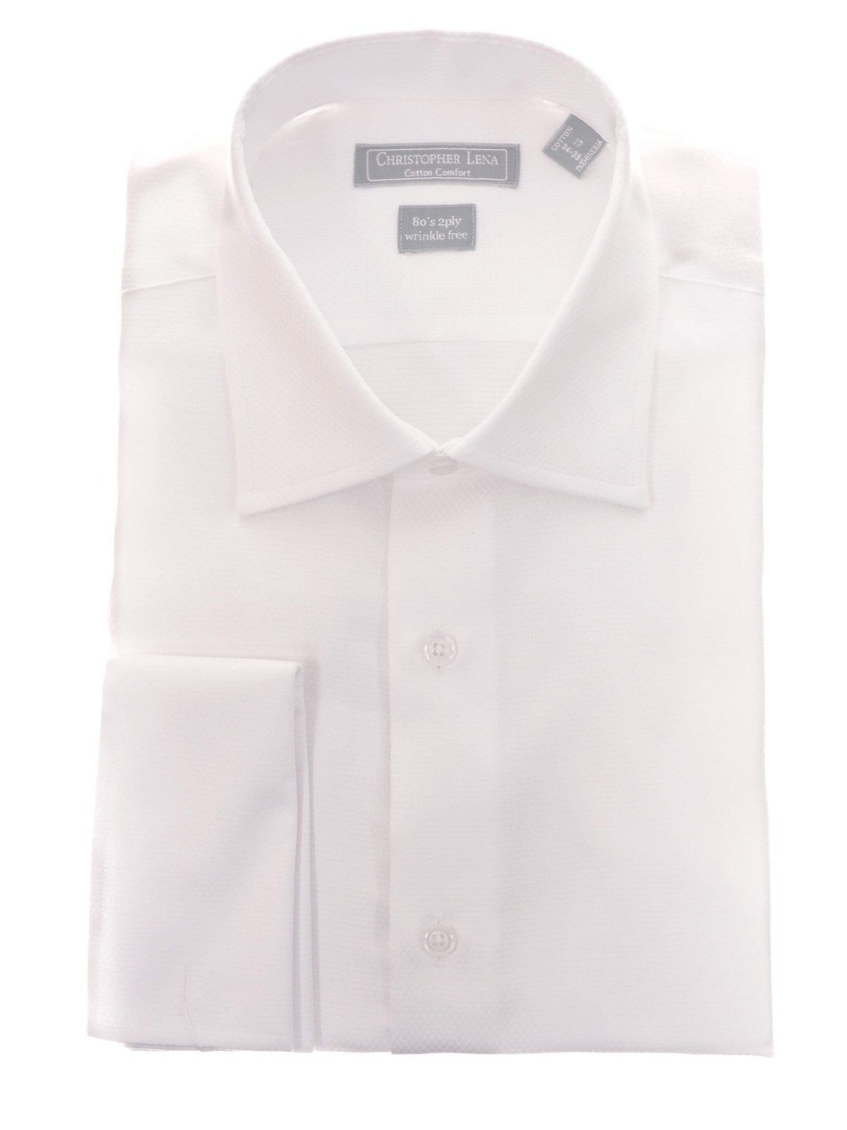 Shop Christopher Lena White 100% Cotton Shirt | The Suit Depot Shop Christopher Lena White 100% Cotton Shirt | The Suit Depot