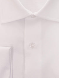 Thumbnail for Christopher Lena Bestselling Items Mens Classic Fit White Textured French Cuff Wrinkle Free Cotton Dress Shirt