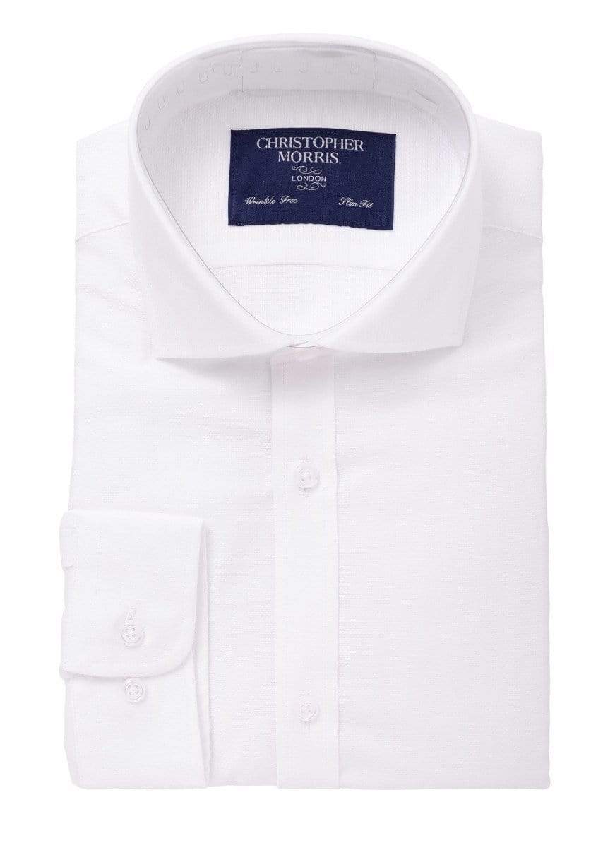 Christopher Morris Boys Bestselling Items 6 Christopher Morris Boys Slim Fit White Textured 100% Cotton Dress Shirt
