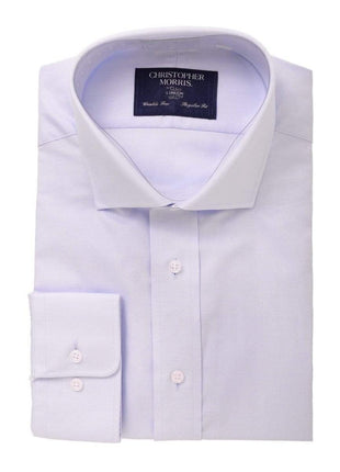 Christopher Morris Mens Bestselling Shirts 16 1/2 / 32/33 Christopher Morris Mens Blue 100% Cotton Classic Fit Wrinkle Free Dress Shirt