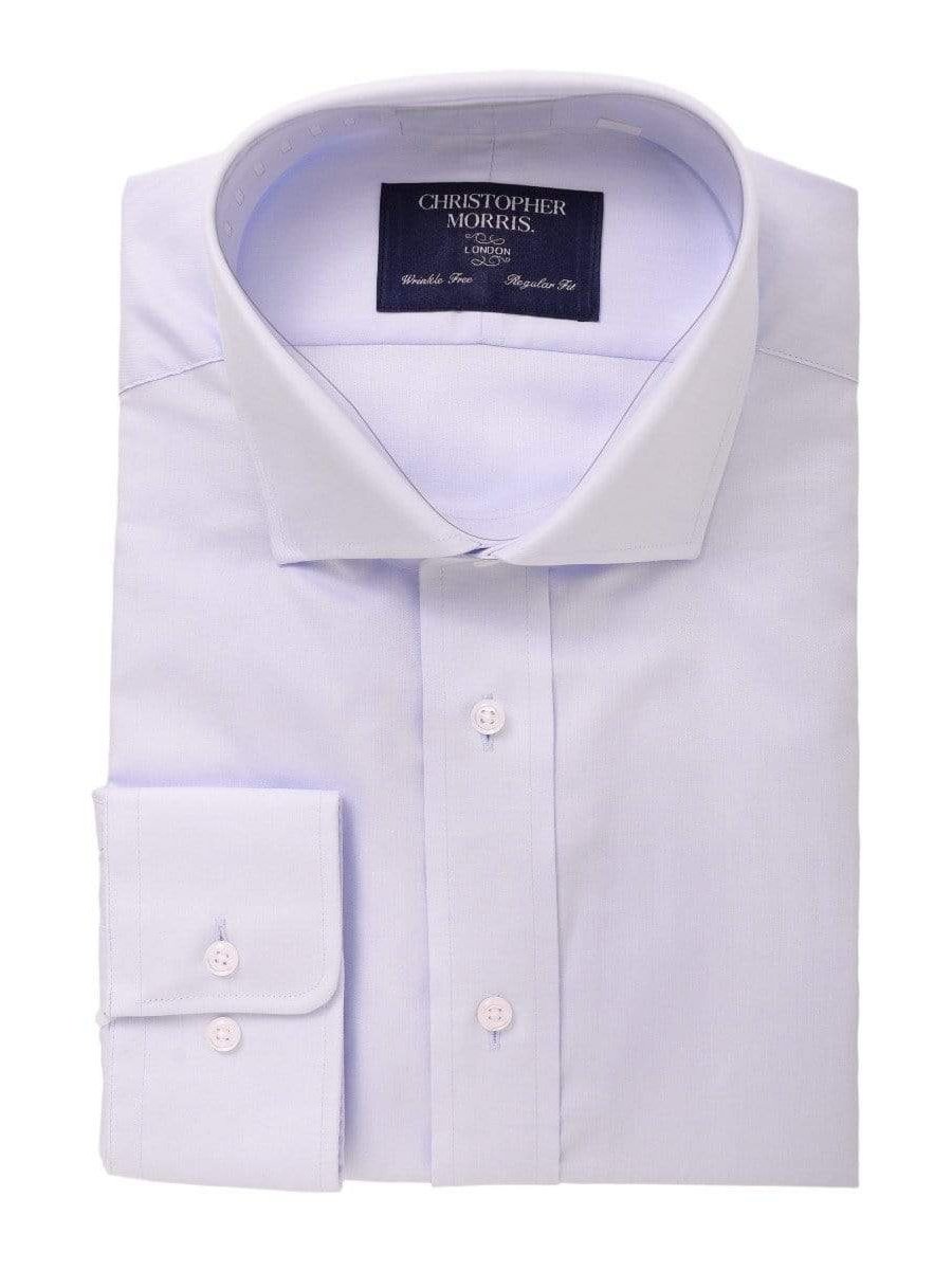 Christopher Morris Mens Bestselling Shirts 16 1/2 / 32/33 Christopher Morris Mens Blue 100% Cotton Classic Fit Wrinkle Free Dress Shirt