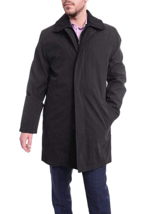 Cianni Cellini Dress Coats 46S Men's Rain-proof Iconic Black Trench Coat Jacket With Removable Liner