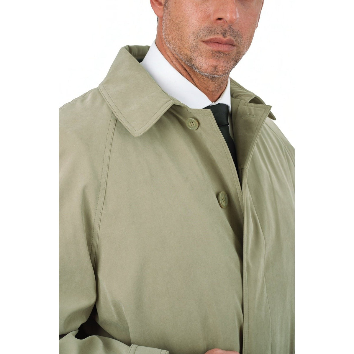 Cianni Cellini OUTERWEAR Men&#39;s Single Breasted Beige Long Trench Coat Jacket With Removable Belt &amp; Liner