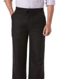 Thumbnail for Cubavera PANTS 46X32 Cubavera Classic Fit Solid Black Washable Casual Pants With Drawstring Waistband
