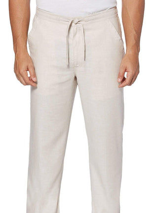 Cubavera Sale Pants 44X32 Cubavera Classic Fit Solid Khaki Flat Front Linen Blend Dress Pants