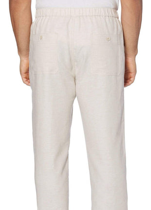 Cubavera Sale Pants Cubavera Classic Fit Solid Khaki Flat Front Linen Blend Dress Pants