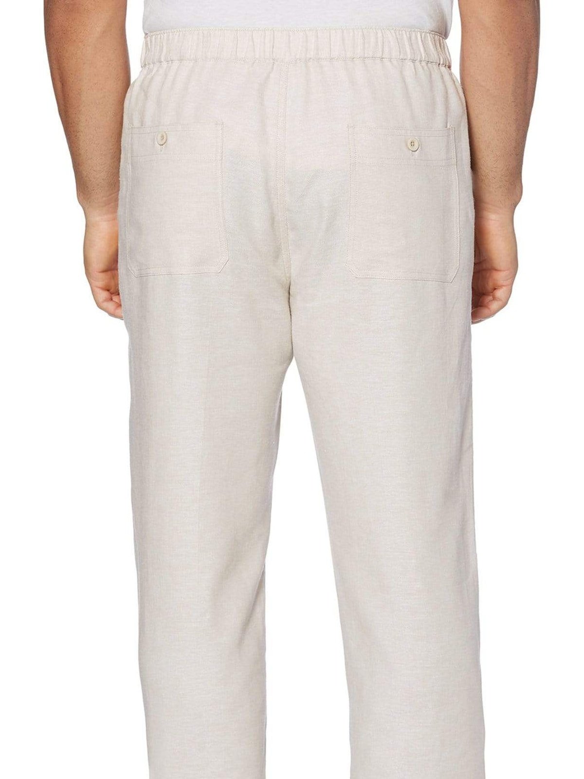 Cubavera Sale Pants Cubavera Classic Fit Solid Khaki Flat Front Linen Blend Dress Pants