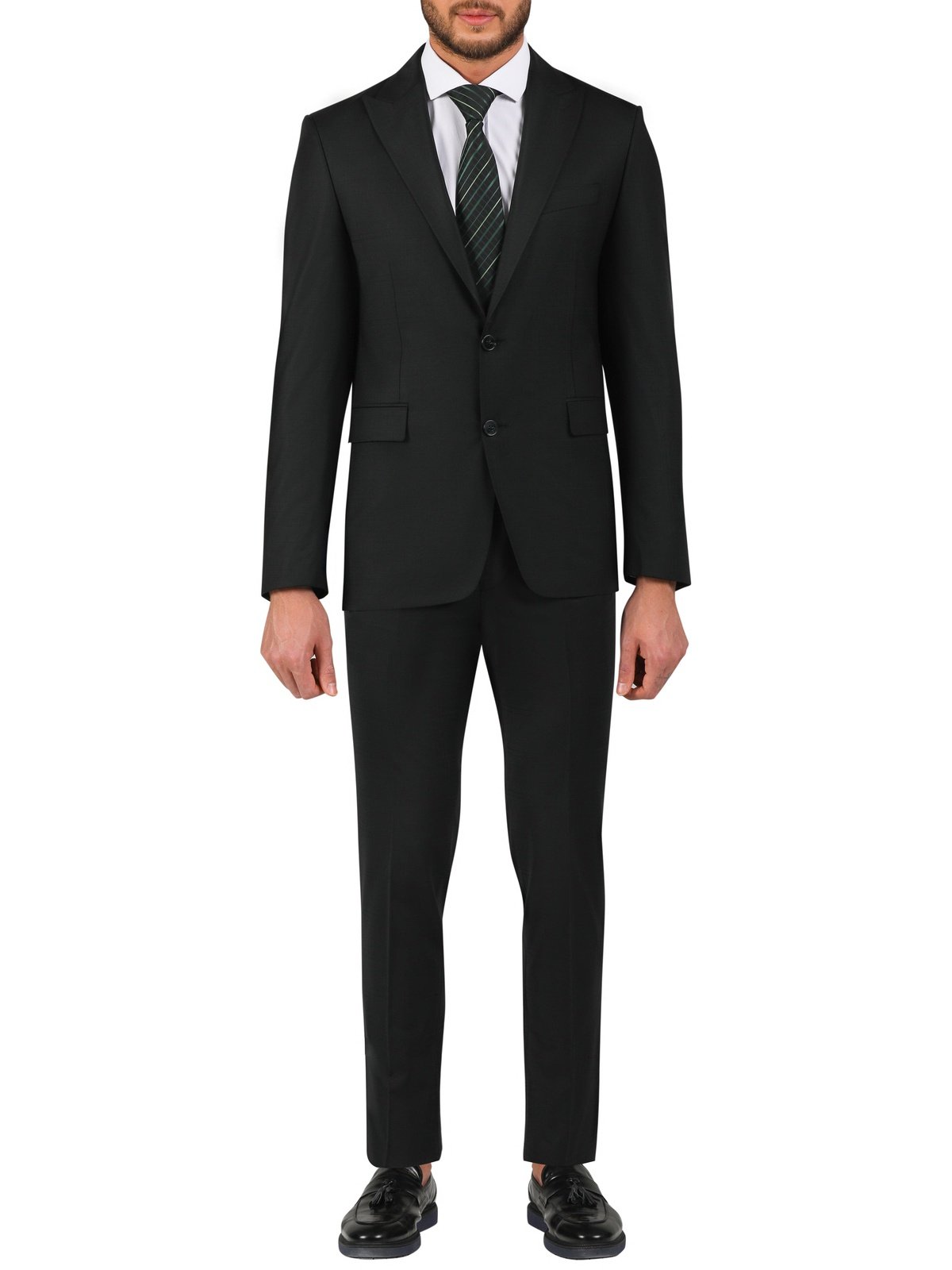 Calvin klein black peak hot sale lapel