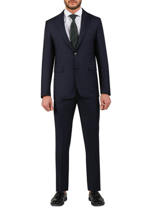 Di'nucci SUITS 34S Di'nucci Navy Woven Notch Lapel Wool Suit