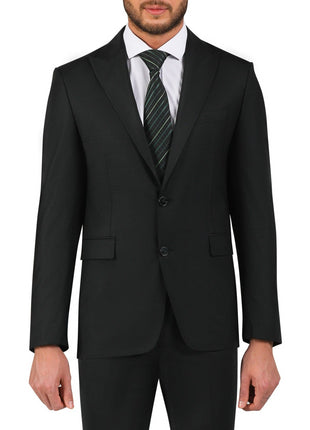Di'nucci SUITS Di'nucci Black Textured Peak Lapel Wool Suit