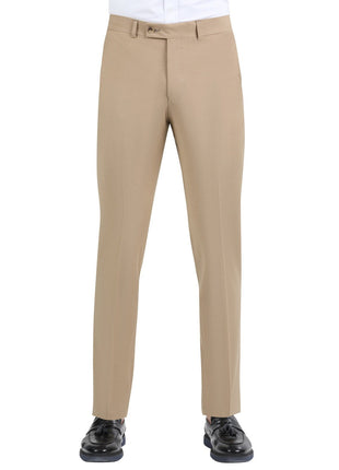 Di'nucci SUITS Di'nucci Solid Tan Peak Lapel Wool Suit