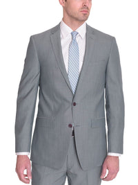 Thumbnail for DKNY BLAZERS 40L DKNY Skinny Fit Heather Gray Two Button Wool Suit Jacket