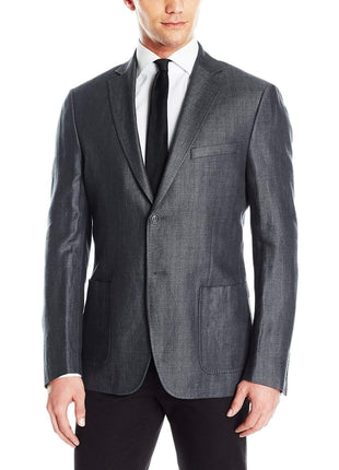 DKNY BLAZERS XL Men's DKNY Classic Fit Gray Half Lined Lightweight Linen Summer Blazer Sportcoat