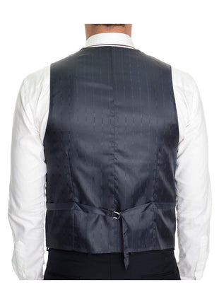 Emigre Extra Slim Fit Solid Navy Blue Three Piece Suit With Ticket Pocket - The Suit Depot