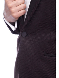 Thumbnail for Emilio Guseppe TUXEDOS Emilio Gueseppe Slim Fit Burgundy & Black Check Tuxedo Suit With Shawl Lapels