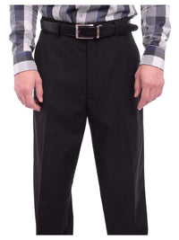 Thumbnail for Ferrecci PANTS Ferrecci Regular Fit Solid Black Flat Front Dress Pants