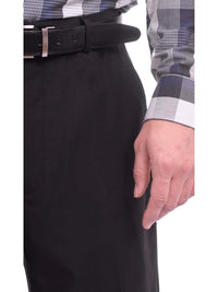 Thumbnail for Ferrecci PANTS Ferrecci Regular Fit Solid Black Flat Front Dress Pants