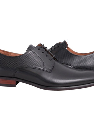 Florsheim SHOES 8.5 Florsheim Postino Textured Black Oxford Leather Dress Shoes